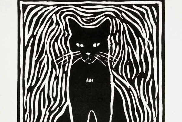 Willow the Cat - Linocut Print